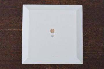 中古　Hermes(エルメス)　モザイク ヴァンキャトル　スクエアプレート、カップ&ソーサー、ティーキャディーセット(洋食器)(定価合計約14万円)
