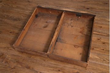 アンティーク家具　フランスアンティーク　パイン材　使い込まれた風格の漂うキャスター付きテーブル(デスク、在宅ワーク、在宅用カフェテーブル)