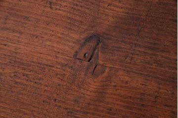 アンティーク家具　フランスアンティーク　パイン材　使い込まれた風格の漂うキャスター付きテーブル(デスク、在宅ワーク、在宅用カフェテーブル)