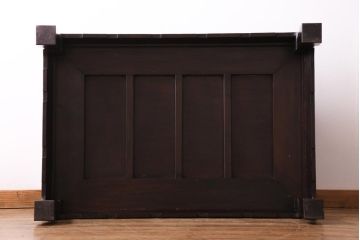アンティーク家具　重厚な雰囲気が魅力の古い唐木座卓(センターテーブル、ローテーブル)(1)