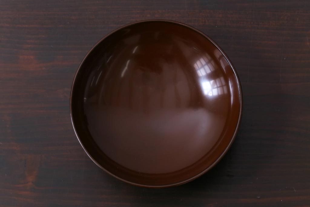 和製アンティーク　蜻蛉・草花の図　金彩が映える蒔絵木製椀8客セット(蓋付き椀)