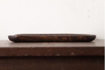 中古　伝統工芸軽井沢彫り　繊細な彫りが美しいトレー(長角盆)