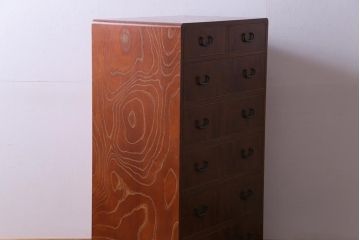 江戸指物家具　池之端京屋　桑・桐材　品の良いつくりの和タンス(整理箪笥)(定価約54万円)