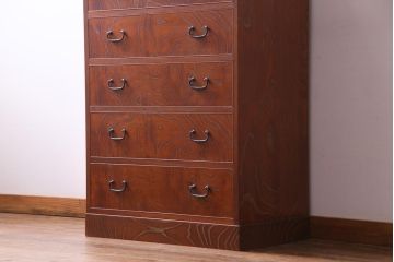 江戸指物家具　池之端京屋　桑・桐材　品の良いつくりの和タンス(整理箪笥)(定価約54万円)