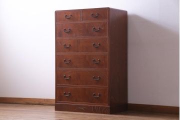 江戸指物家具　池之端京屋　桑・桐材　品の良いつくりの和タンス(整理箪笥)(定価約54万円)
