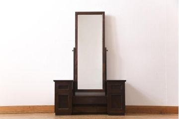 アンティーク雑貨　中古　松本民芸家具　M型一面鏡　シンプルなデザインのドレッサー(鏡台)(定価約19万円)