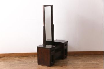 アンティーク雑貨　中古　松本民芸家具　M型一面鏡　シンプルなデザインのドレッサー(鏡台)(定価約19万円)