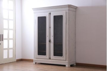 アンティーク家具　フランスアンティーク　パイン材　自慢のインテリアにおすすめ!大型のグリアージュキャビネット(ワードローブ)