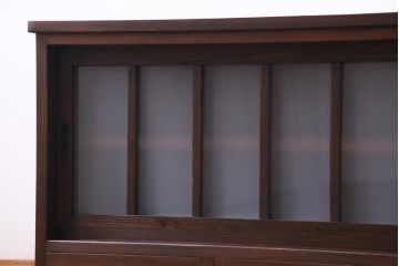 ラフジュ工房オリジナル　引き出し付きのデザインが素敵な古建具リメイクのテレビボード(ローボード)