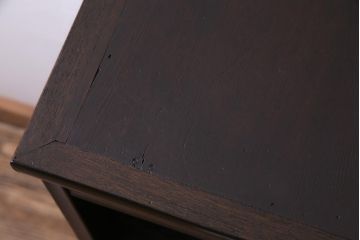 アンティーク家具　和製アンティーク　縞黒檀・ケヤキ材　細部までこだわったつくりの茶棚(飾り棚)