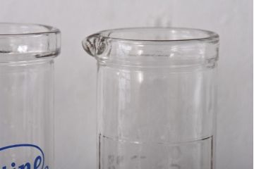 アンティーク雑貨 イギリスアンティーク Ovaltine(オバルチン) Horlicks(ホーリックス) レトロな雰囲気が可愛らしいミキサーボトル3個セット(ガラスボトル、瓶、一輪挿し)