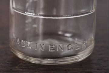 アンティーク雑貨 イギリスアンティーク Ovaltine(オバルチン) Horlicks(ホーリックス) レトロな雰囲気が可愛らしいミキサーボトル3個セット(ガラスボトル、瓶、一輪挿し)