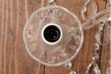 イタリア　高級品!　ベネチアンガラス　存在感抜群のガラスドロップシャンデリア(9灯、天井照明、ヴェネツィアン・グラス)