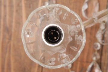 イタリア　高級品!　ベネチアンガラス　存在感抜群のガラスドロップシャンデリア(9灯、天井照明、ヴェネツィアン・グラス)