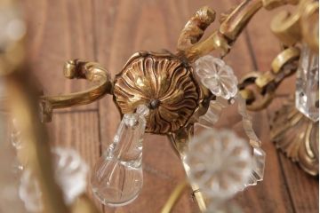 フランスビンテージ　可憐でおしゃれな雰囲気あふれるケージ型シャンデリア(3灯、天井照明、吊り下げ照明)