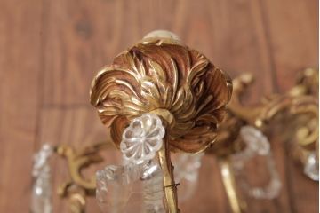 フランスビンテージ　可憐でおしゃれな雰囲気あふれるケージ型シャンデリア(3灯、天井照明、吊り下げ照明)