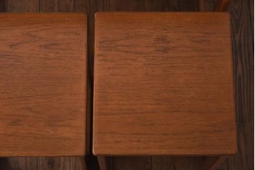 ヴィンテージ家具　北欧ビンテージ　McIntosh(マッキントッシュ)　拡張天板付き!多機能なチーク材製ネストテーブル(エクステンションテーブル)(1)