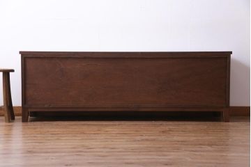 ラフジュ工房オリジナル　組子戸リメイク　斜め格子の建具が魅力的なローボード(戸棚、テレビボード)