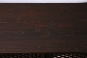 ラフジュ工房オリジナル　組子戸リメイク　斜め格子の建具が魅力的なローボード(戸棚、テレビボード)