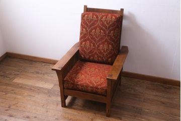 中古　Stickley(スティックレー、スティックレイ)　モリス　リクライナー　アームチェア(1Pソファ、リクライニングチェア)(定価約70万円)