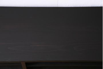 ラフジュ工房オリジナル　引き出しリメイク　黒漆塗り　格好の良い渋い趣のローボード(収納棚)