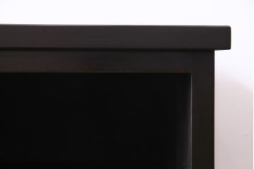ラフジュ工房オリジナル　引き出しリメイク　黒漆塗り　格好の良い渋い趣のローボード(収納棚)