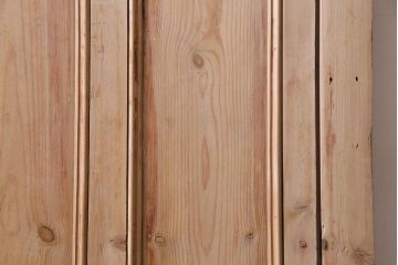 フランスアンティーク　素朴で温かな風合いの枠付き木製ドア(ディスプレイ、扉)