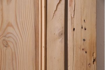 フランスアンティーク　素朴で温かな風合いの枠付き木製ドア(ディスプレイ、扉)