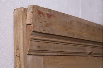 フランスアンティーク　素朴で温かな風合いの枠付き木製ドア(ディスプレイ、扉)