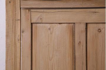 フランスアンティーク　素朴で温かな風合いの枠付き木製ドア(ディスプレイ、扉)