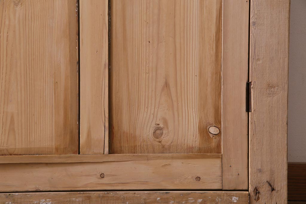 フランスアンティーク　素朴で温かな風合いの枠付き木製ドア(ディスプレイ、扉)