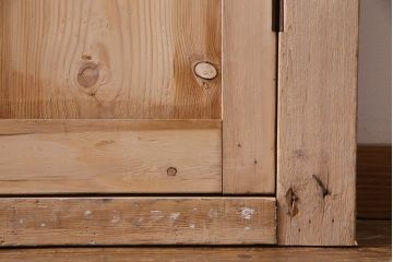 フランスアンティーク　素朴で温かな風合いの枠付き木製ドア(ディスプレイ、扉)