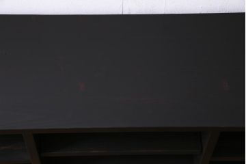 ラフジュ工房オリジナル　引き出しリメイク　黒漆と角手が渋さを演出するリビングボード(収納棚)