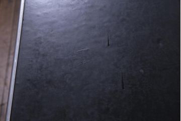 ヴィンテージ家具　ドイツ製　無骨な雰囲気が格好の良いビンテージのメタルデスク(片袖机、在宅ワーク、在宅用ワークデスク)
