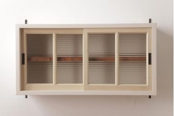 ラフジュ工房オリジナル　建具リメイク　温かなペイントカラーが素敵な壁掛け戸棚(ウォールラック)