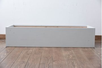ラフジュ工房オリジナル　すりガラス入り　フレンチグレーとネイビーペイントのウォールシェルフ(壁掛け収納棚、戸棚、ウォールキャビネット)