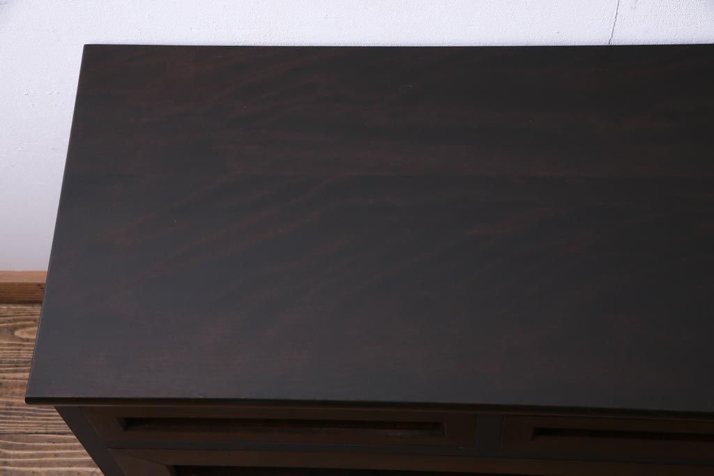 リメイク家具　ビンテージ　松本民芸　ペイント　モダンな雰囲気醸し出す男前なチェスト(ローチェスト、リビングボード、引き出し)