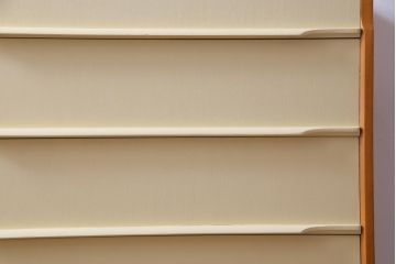 北欧ビンテージ　ペイント家具　チーク材　レトロな雰囲気が可愛らしいチェスト(引き出し)