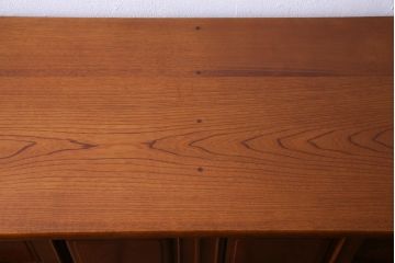 中古　田中家具　二本松伝統家具　丁寧な意匠ながらも迫力のある茶タンス(茶箪笥、茶棚)(定価約45万円)