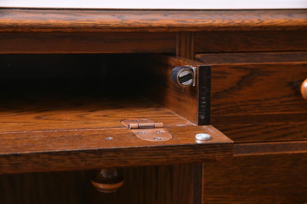 中古　三越家具　Brugge(ブルージュ)　ぬくもりあふれる天然木材が心やすらぐパソコンデスク(片袖机)(定価約17万円)