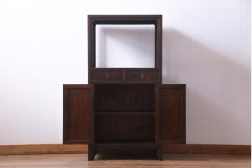 ビンテージ　松本民芸家具　#132型　格式高い雰囲気の朝鮮棚(飾り棚)(定価約42万円)