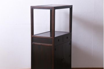 ビンテージ　松本民芸家具　#132型　格式高い雰囲気の朝鮮棚(飾り棚)(定価約42万円)