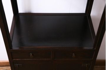 ビンテージ　松本民芸家具　#132型　格式高い雰囲気の朝鮮棚(飾り棚)(定価約42万円)