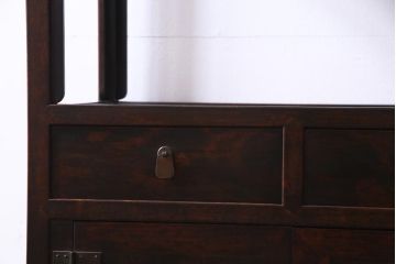 ビンテージ　松本民芸家具　#132型　格式高い雰囲気の朝鮮棚(飾り棚)(定価約42万円)