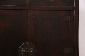 ビンテージ　松本民芸家具　#132型　格式高い雰囲気の朝鮮棚(飾り棚)(定価約42万円)