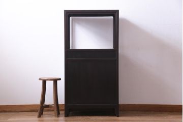 ビンテージ　松本民芸家具　#132型　格式高い雰囲気の朝鮮棚(飾り棚)(定価約42万円)