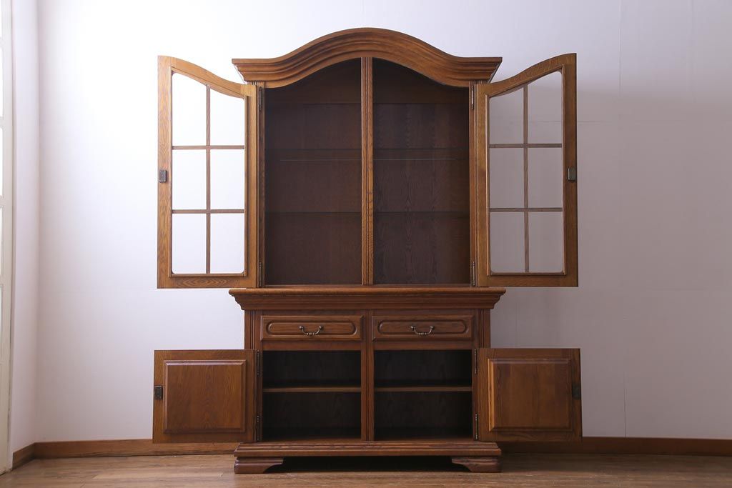 中古　輸入家具　MINTJENS社　クラシックなベルギー製の重ねキャビネット(飾り棚)(定価約48万円)