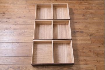 ラフジュ工房オリジナル　かくし付き!　箪笥の引き出しをリメイクした味のあるローボード(収納棚)