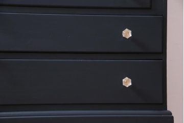 アンティーク家具　アンティーク　ステンドグラスと猫脚が素敵なペイントライティングビューロー(ビューローブックケース、ワークデスク、在宅ワーク、在宅用)