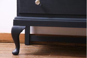 アンティーク家具　アンティーク　ステンドグラスと猫脚が素敵なペイントライティングビューロー(ビューローブックケース、ワークデスク、在宅ワーク、在宅用)